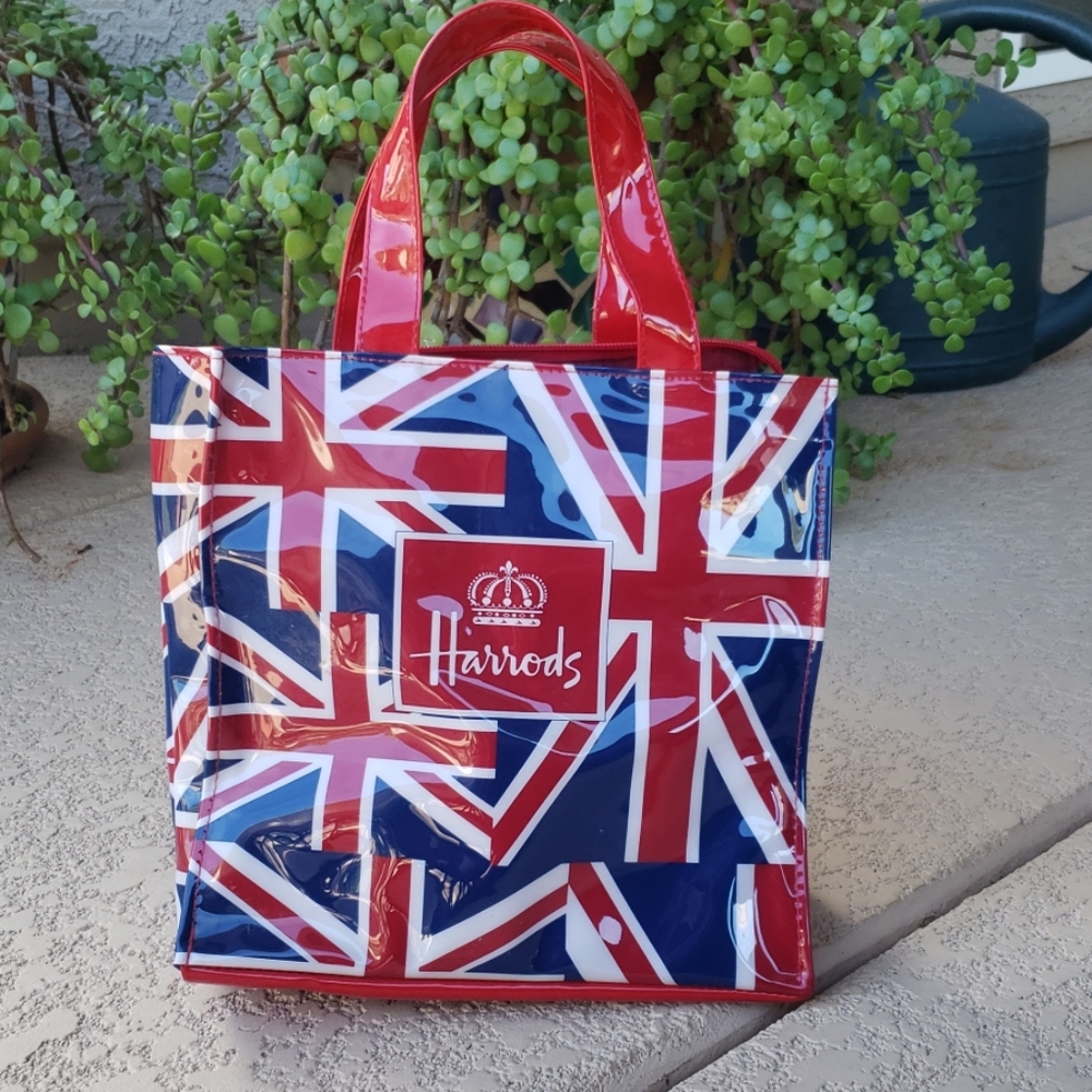 Harrods Vinyl PVC Tote. NWOT
